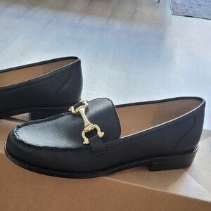 NEW - Ann Taylor Loft Black Leather Loafers size 7
